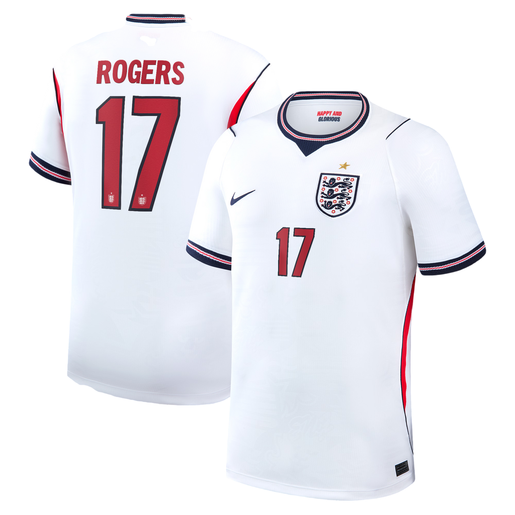 England ROGERS #17 Home World Cup 2026 Jersey White Men's