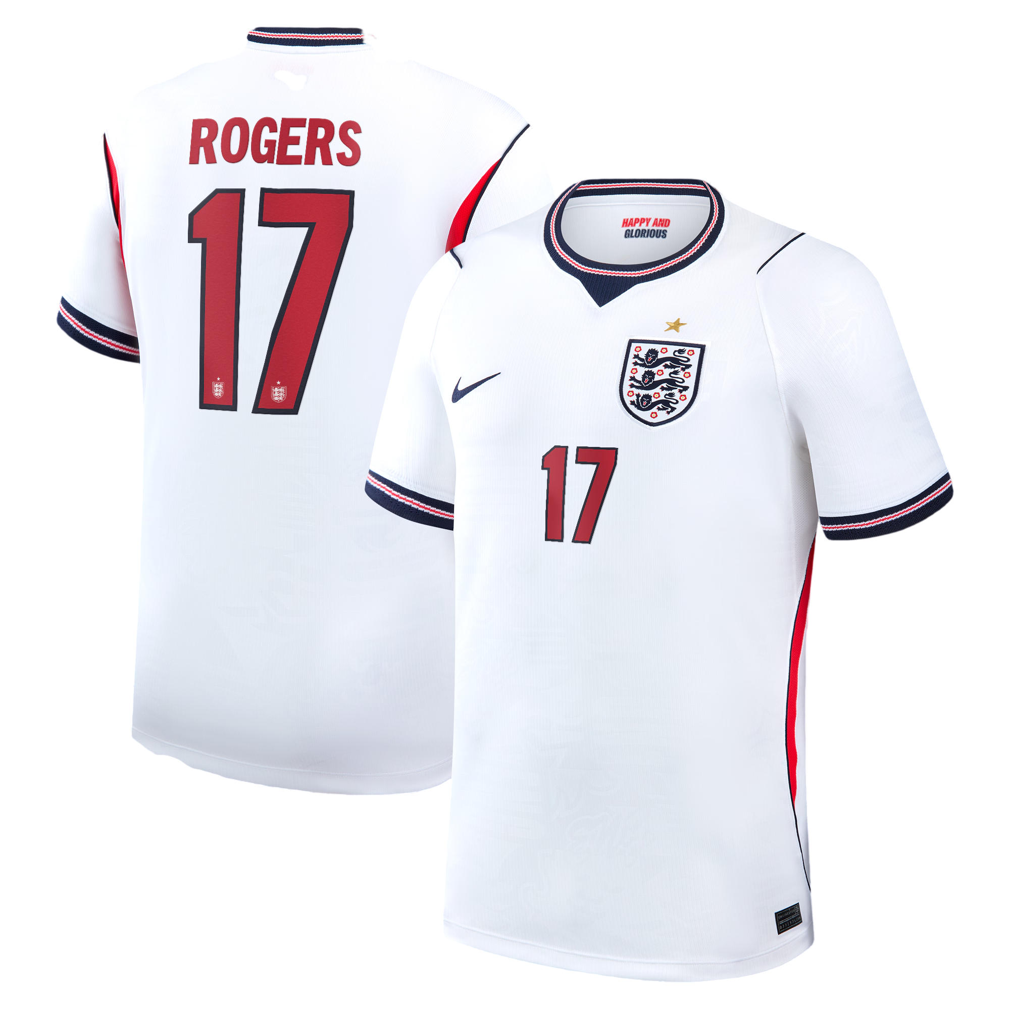 England ROGERS #17 Home World Cup 2026 Jersey White Men's
