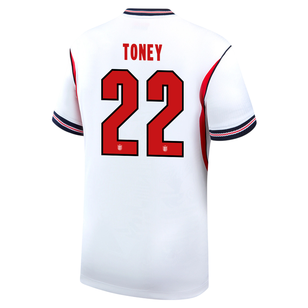 England TONEY #22 Home World Cup 2026 Jersey White Men's