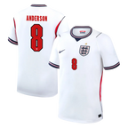 England ANDERSON #8 Home World Cup 2026 Jersey White Men's