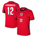 England LIVRAMENTO #12 Away World Cup 2026 Jersey Red Men's