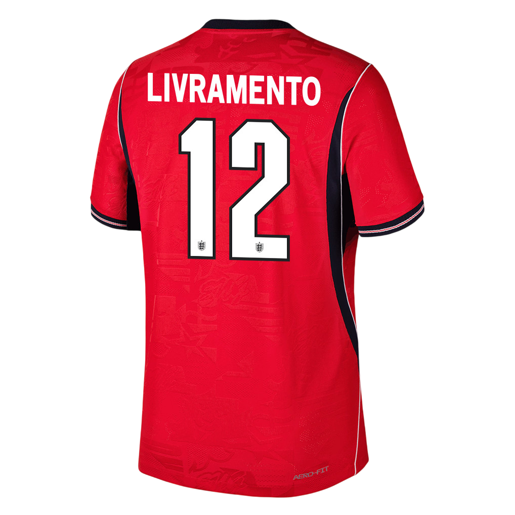 England LIVRAMENTO #12 Away World Cup 2026 Jersey Red Men's