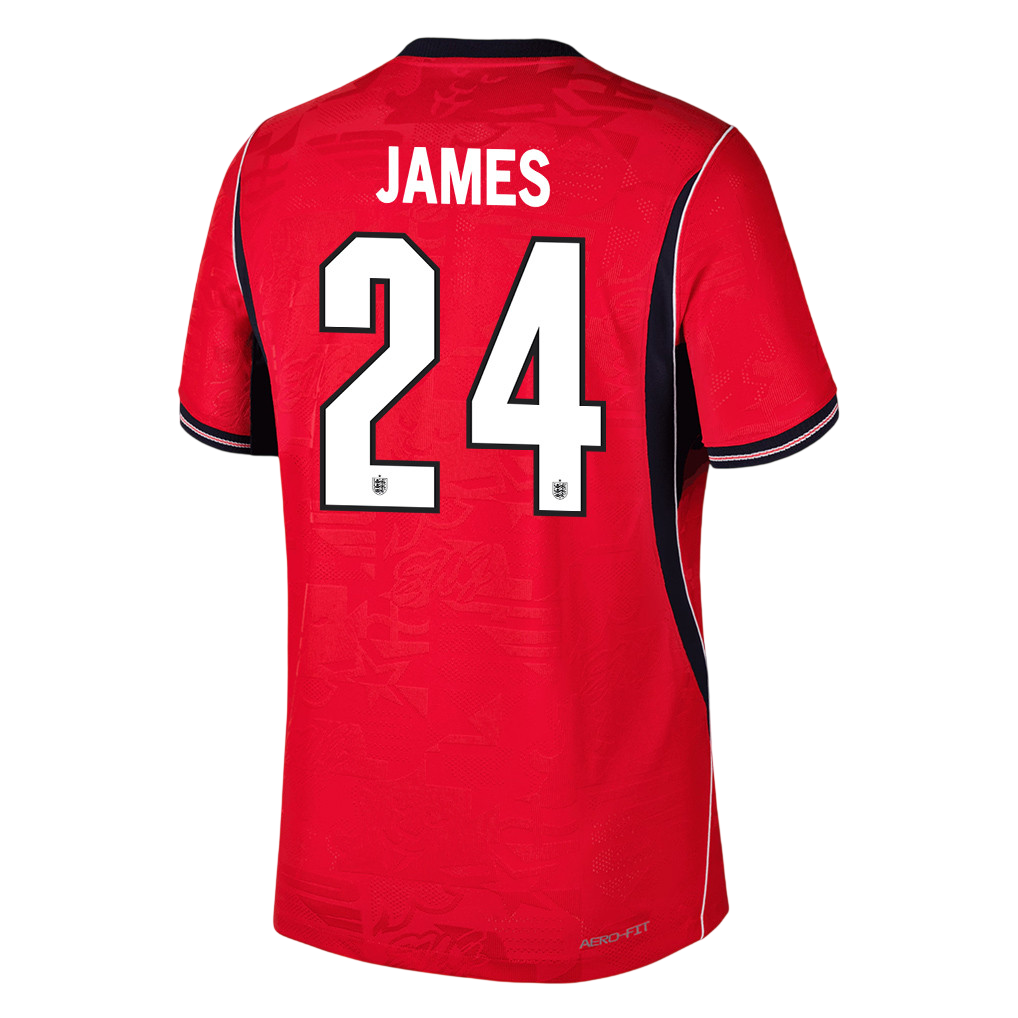 England JAMES #24 Away World Cup 2026 Jersey Red Men's