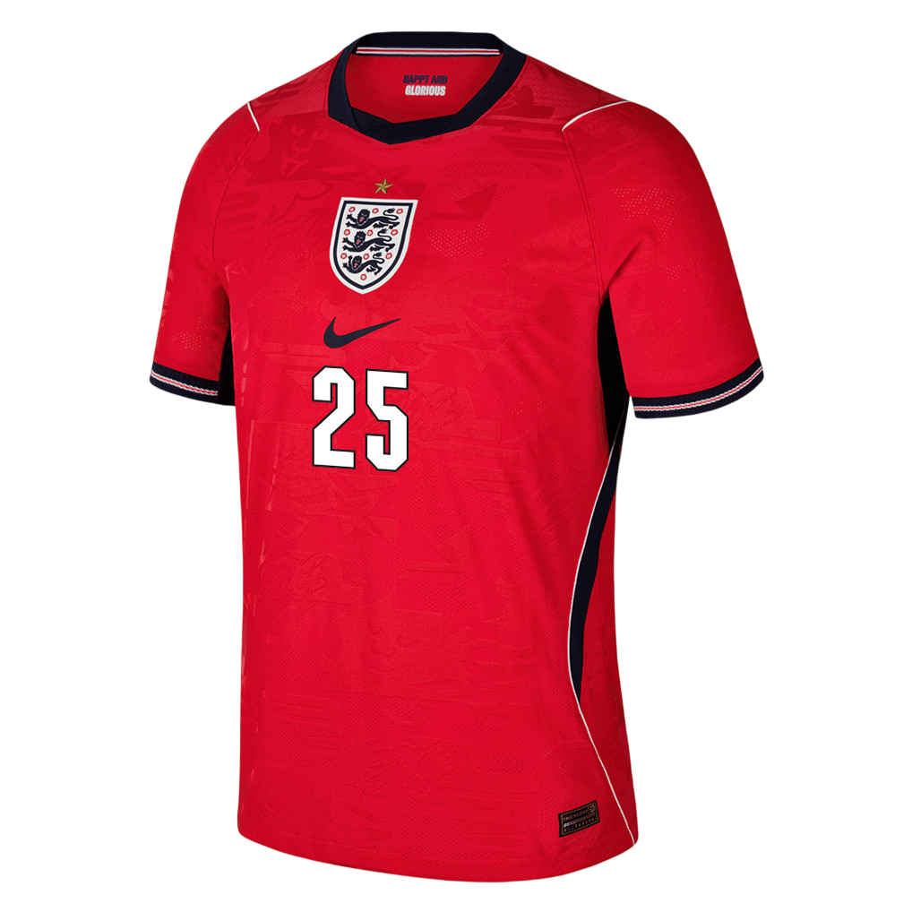 England SPENCE #25 Away World Cup 2026 Jersey Red Men's