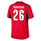 England QUANSAH #26 Away World Cup 2026 Jersey Red Men's