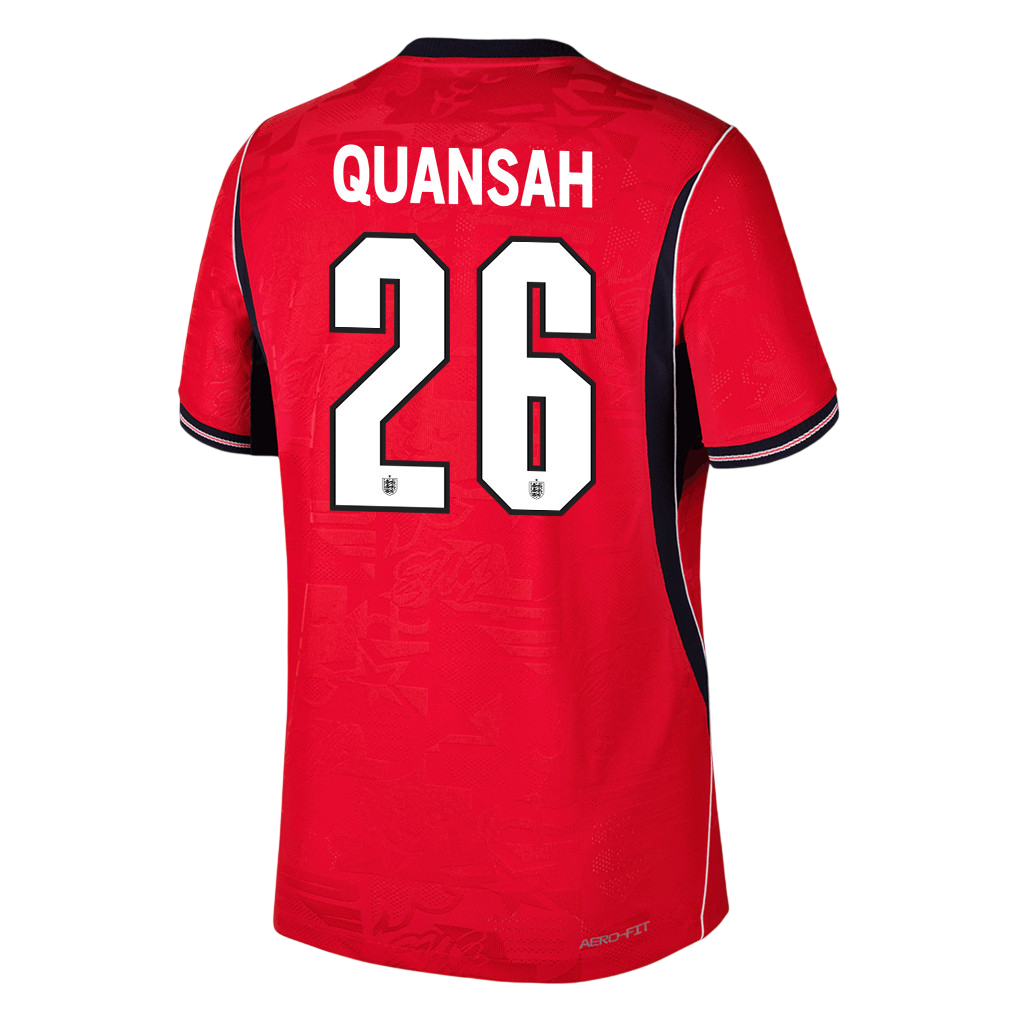 England QUANSAH #26 Away World Cup 2026 Jersey Red Men's