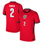 England KONSA #2 Away World Cup 2026 Jersey Red Men's