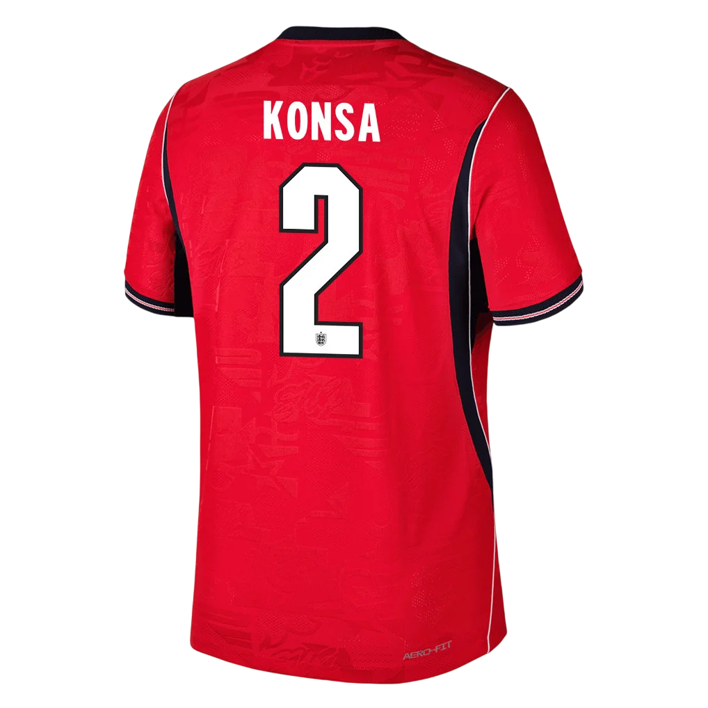 England KONSA #2 Away World Cup 2026 Jersey Red Men's