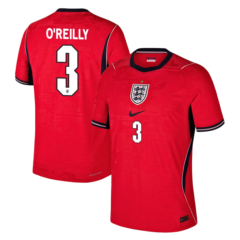 England O'REILLY #3 Away World Cup 2026 Jersey Red Men's