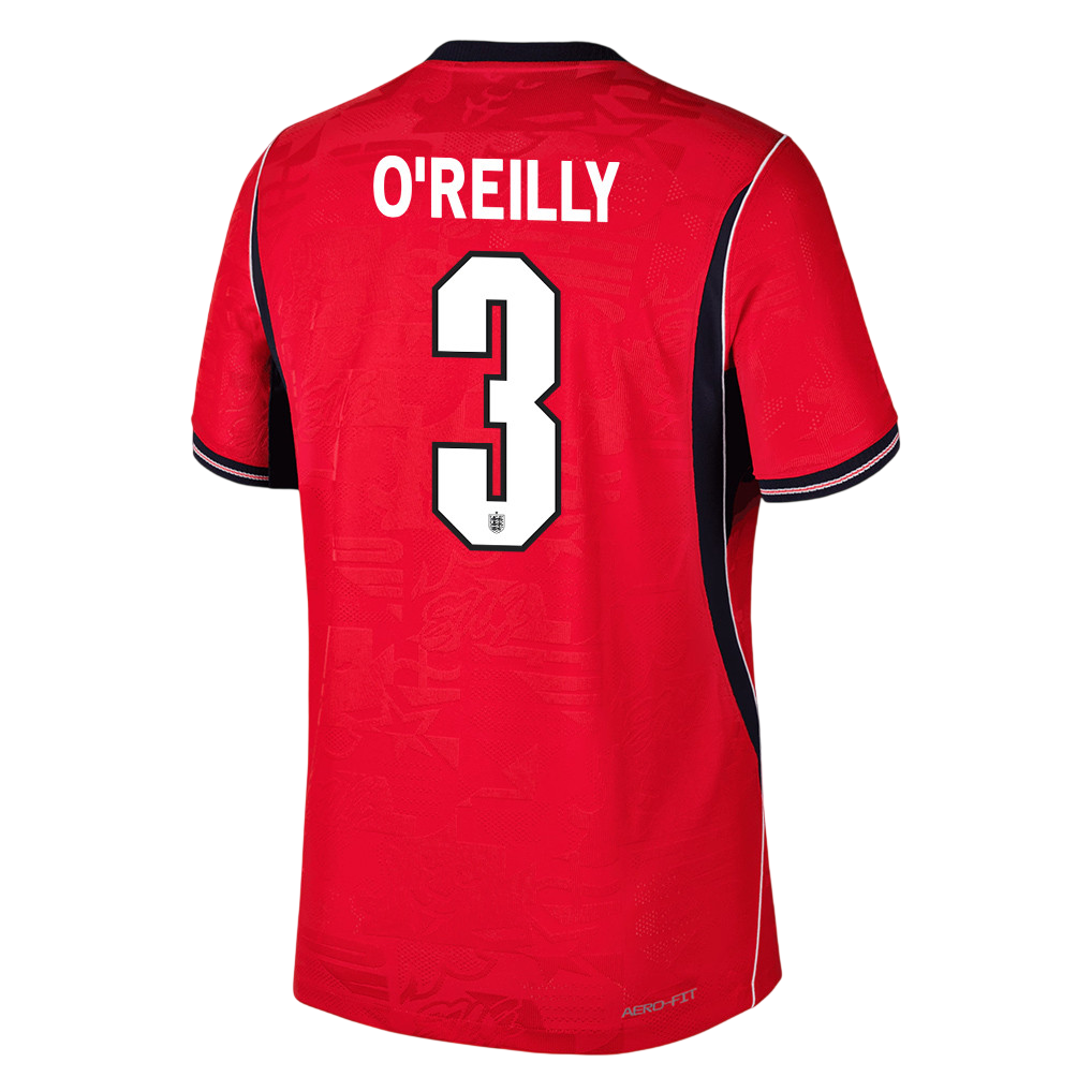 England O'REILLY #3 Away World Cup 2026 Jersey Red Men's