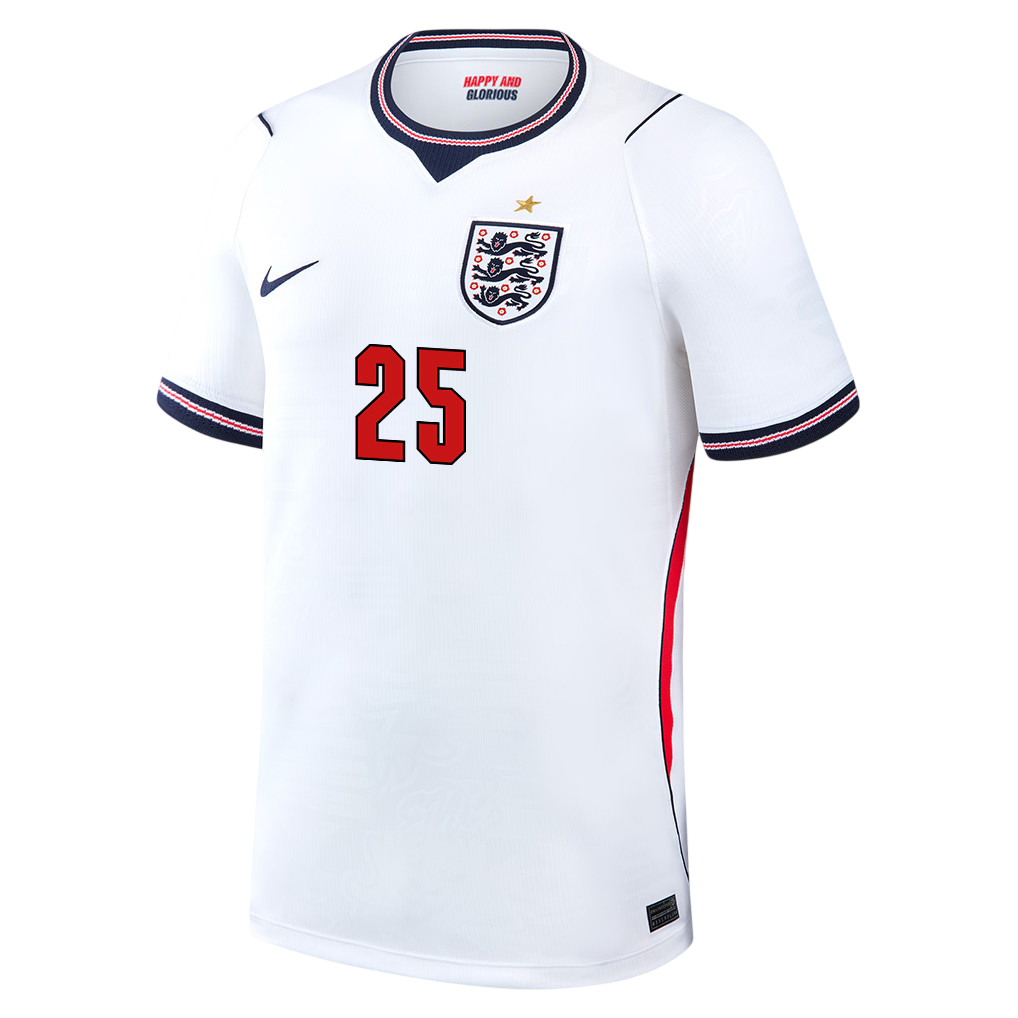 England SPENCE #25 Home World Cup 2026 Jersey White Men's