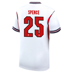 England SPENCE #25 Home World Cup 2026 Jersey White Men's