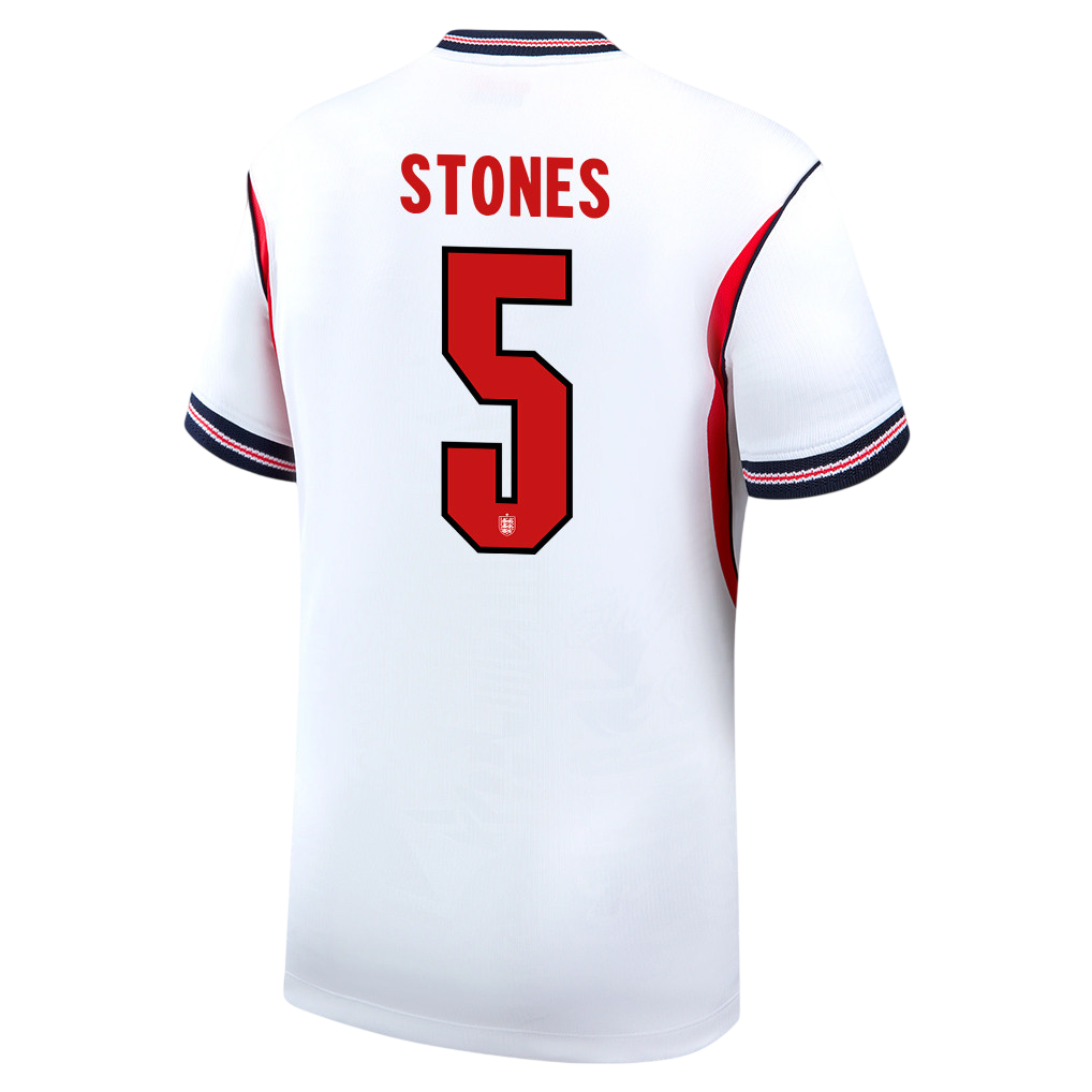 England STONES #5 Home World Cup 2026 Jersey White Men's
