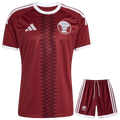 Qatar Home World Cup 2026 Kit Dark Red Kids