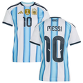 Argentina MESSI #10 Home World Cup 2026 Jersey White & Blue Women's