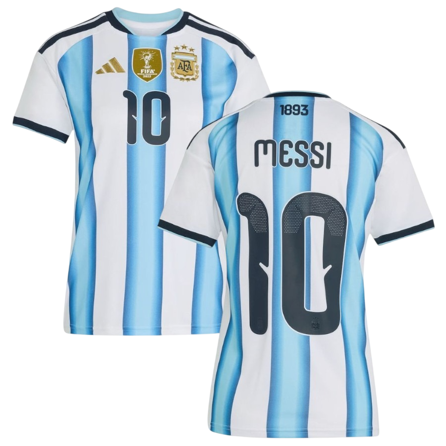 Argentina MESSI #10 Home World Cup 2026 Jersey White & Blue Women's