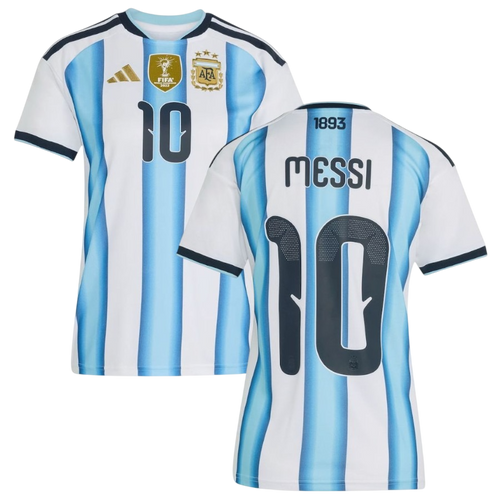 Argentina MESSI #10 Home World Cup 2026 Jersey White & Blue Women's