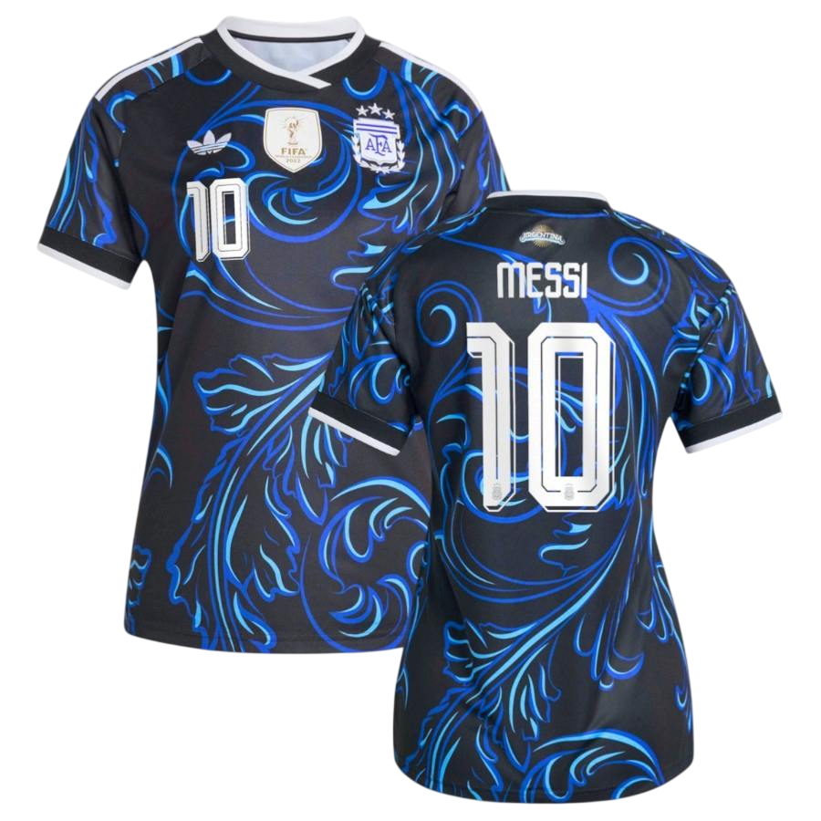 Argentina MESSI #10 Away World Cup 2026 Jersey Blue & Black Women's