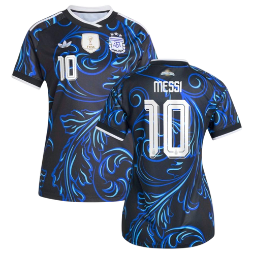 Argentina MESSI #10 Away World Cup 2026 Jersey Blue & Black Women's