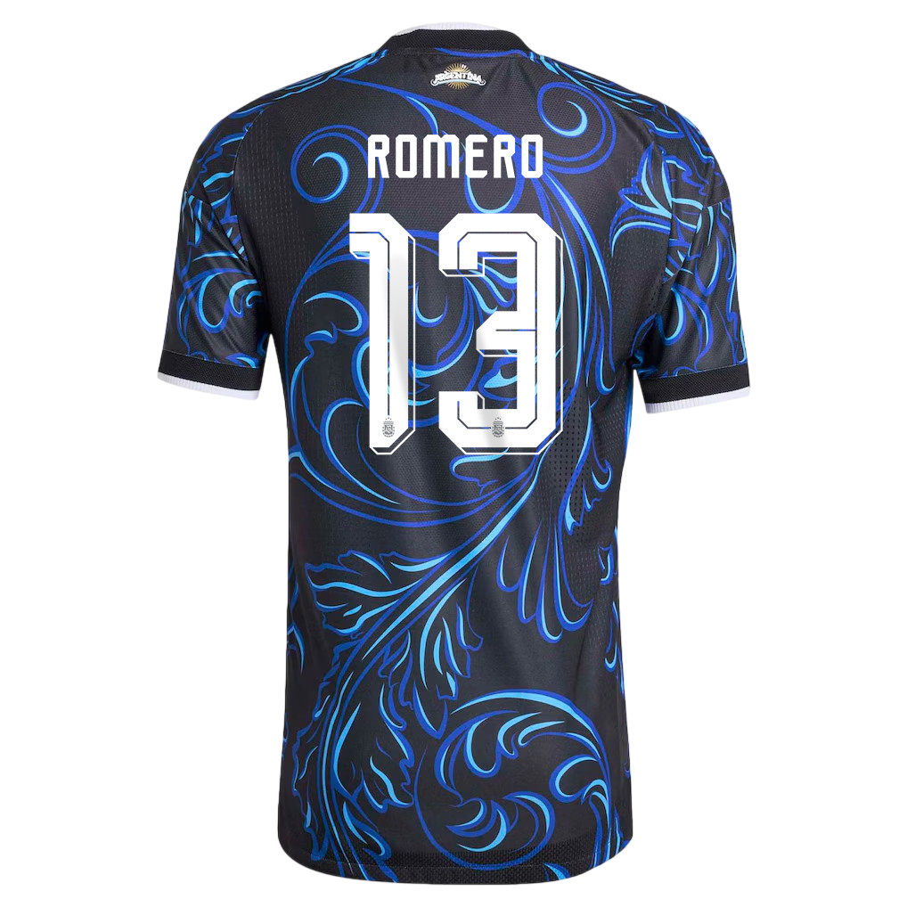 Argentina ROMERO #13 Away World Cup 2026 Jersey Blue & Black Men's