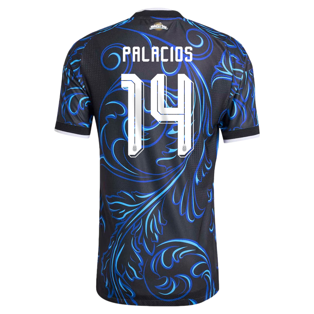 Argentina PALACIOS #14 Away World Cup 2026 Jersey Blue & Black Men's