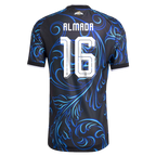 Argentina ALMADA #16 Away World Cup 2026 Jersey Blue & Black Men's