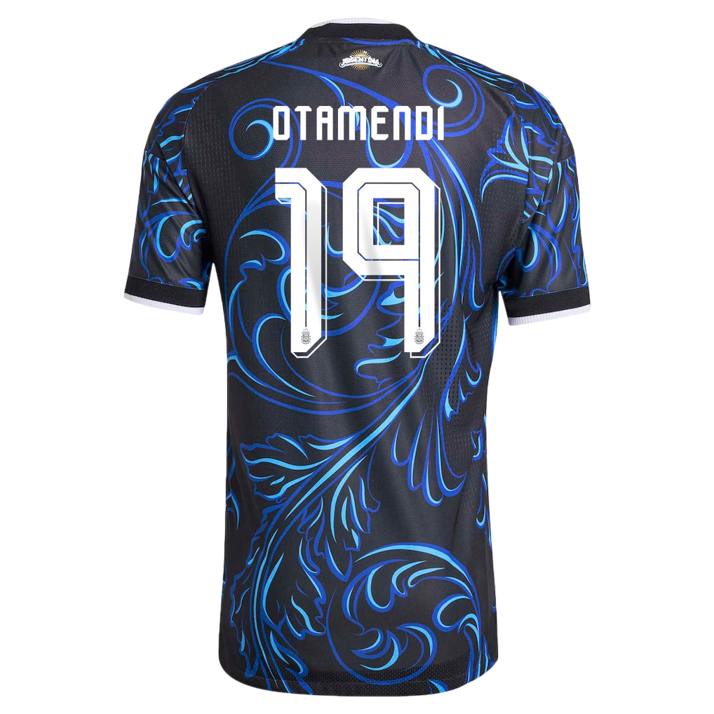 Argentina OTAMENDI #19 Away World Cup 2026 Jersey Blue & Black Men's