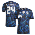 Argentina E. FERNÁNDEZ #24 Away World Cup 2026 Jersey Blue & Black Men's