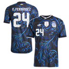 Argentina E. FERNÁNDEZ #24 Away World Cup 2026 Jersey Blue & Black Men's