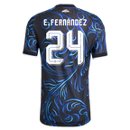 Argentina E. FERNÁNDEZ #24 Away World Cup 2026 Jersey Blue & Black Men's