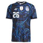 Argentina MOLINA #26 Away World Cup 2026 Jersey Blue & Black Men's