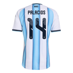 Argentina PALACIOS #14 Home World Cup 2026 Jersey White & Blue Men's