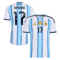 Argentina SIMEONE #17 Home World Cup 2026 Jersey White & Blue Men's