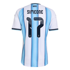 Argentina SIMEONE #17 Home World Cup 2026 Jersey White & Blue Men's