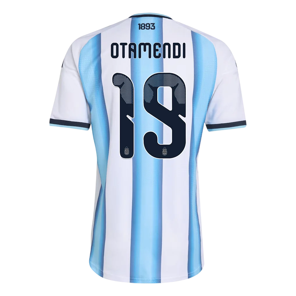 Argentina OTAMENDI #19 Home World Cup 2026 Jersey White & Blue Men's