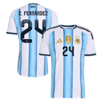 Argentina E. FERNÁNDEZ #24 Home World Cup 2026 Jersey White & Blue Men's