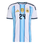Argentina E. FERNÁNDEZ #24 Home World Cup 2026 Jersey White & Blue Men's