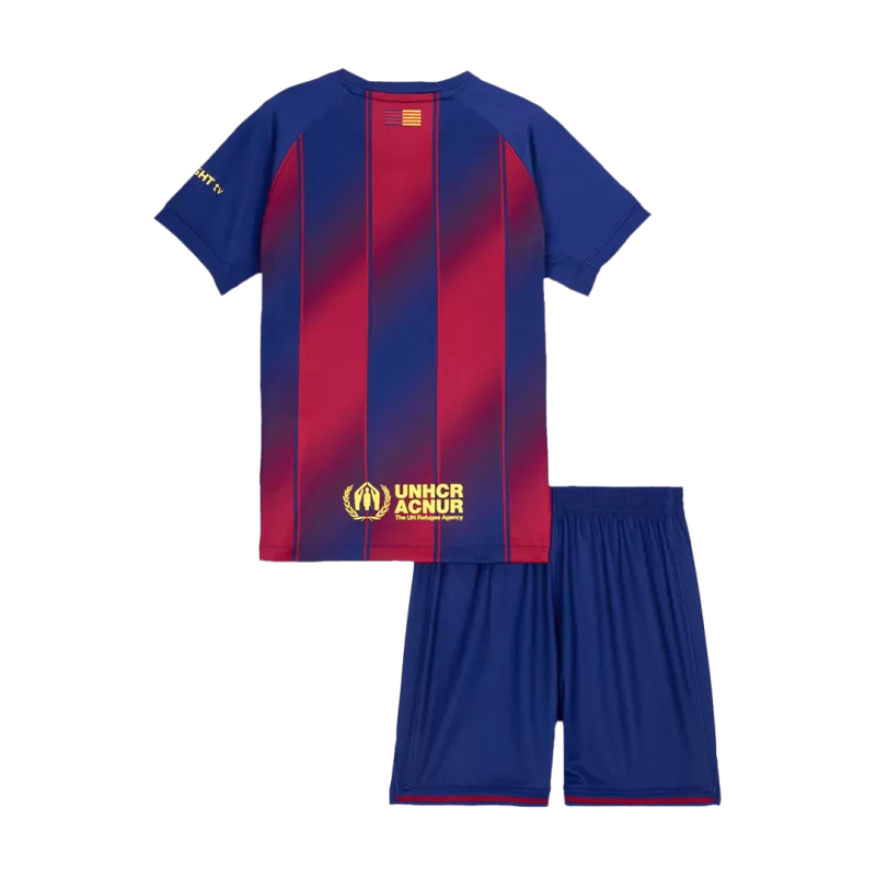 Barcelona Home 2025/26 Kit Red & Blue Kids