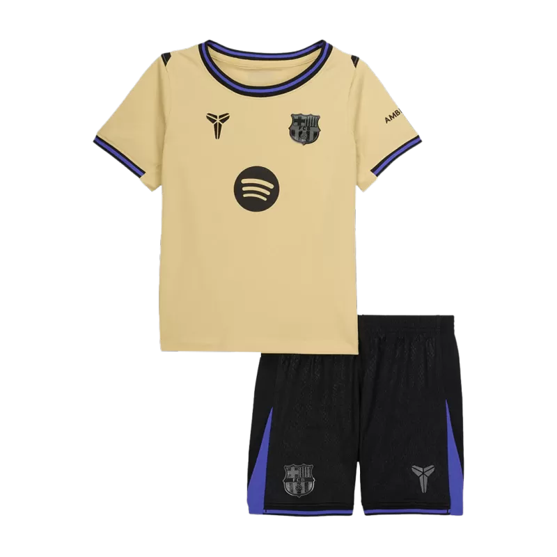 Barcelona Away 2025/26 Kit Beige Kids
