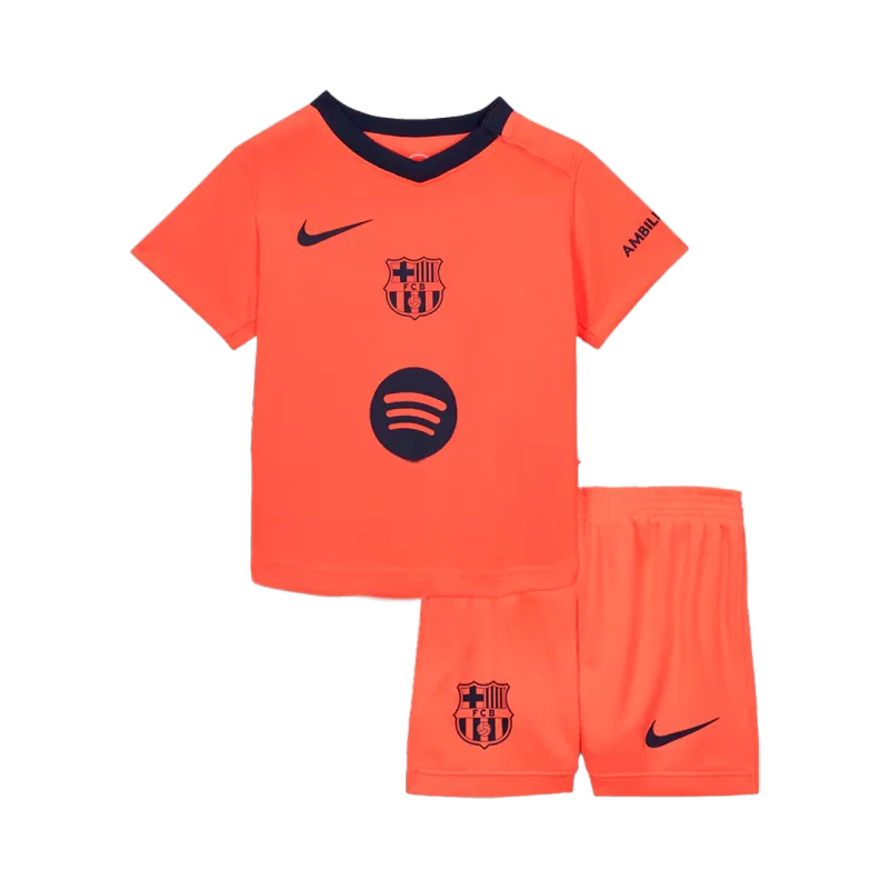 Barcelona Third 2025/26 Kit Orange Kids