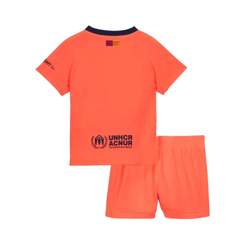 Barcelona Third 2025/26 Kit Orange Kids
