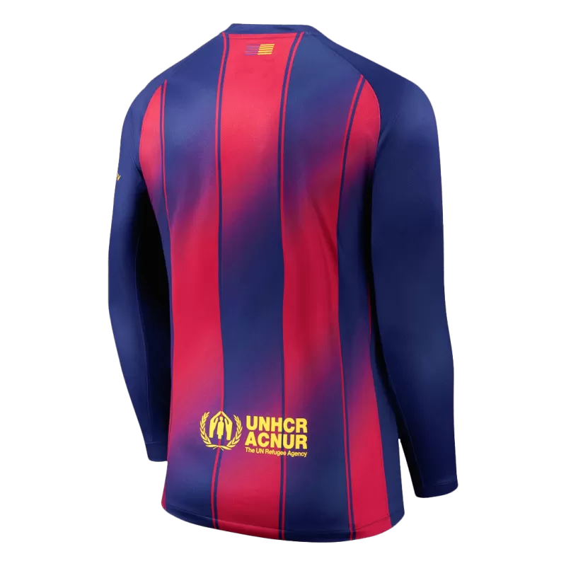 Barcelona Home 2025/26 Long Sleeve Jersey Red & Blue Men's