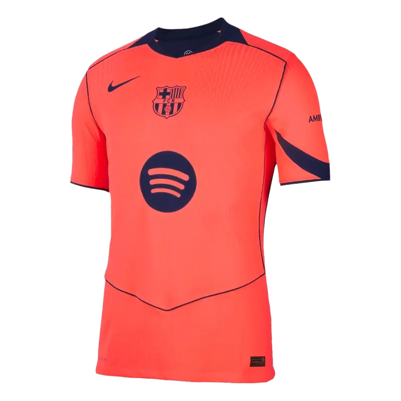 Barcelona Third 2025/26 Jersey Player's Version Orange Men's