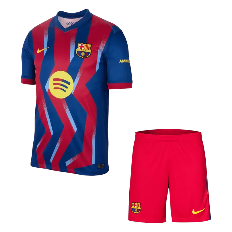 Barcelona Fourth 2025/26 Kit Red & Blue Men's