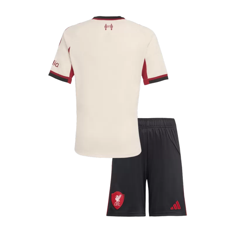 Liverpool Away 2025/26 Kit Beige Kids
