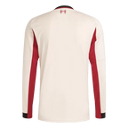 Liverpool Away 2025/26 Long Sleeve Jersey Beige Men's