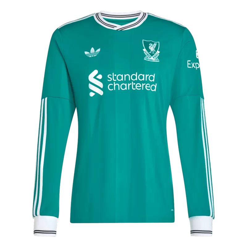 Liverpool Third 2025/26 Long Sleeve Jersey Blue Men's