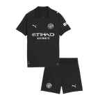Man City Away 2025/26 Kit Black Kids