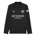 Man City Away 2025/26 Long Sleeve Jersey Black Men's