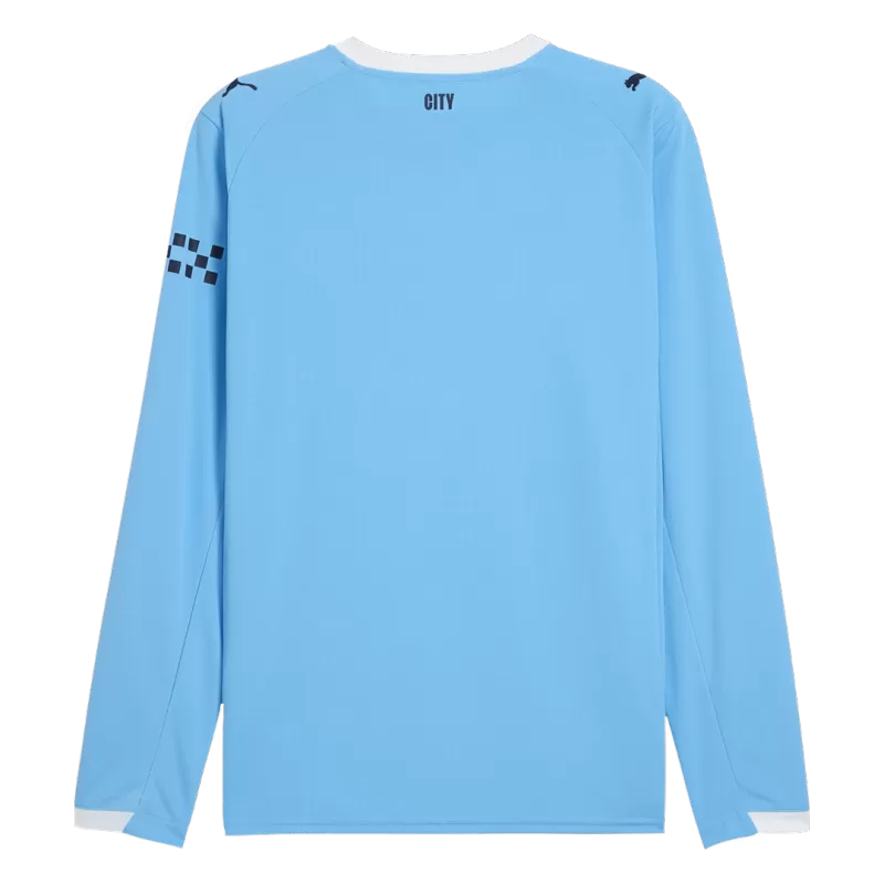 Man City Home 2025/26 Long Sleeve Jersey Light Blue Men's